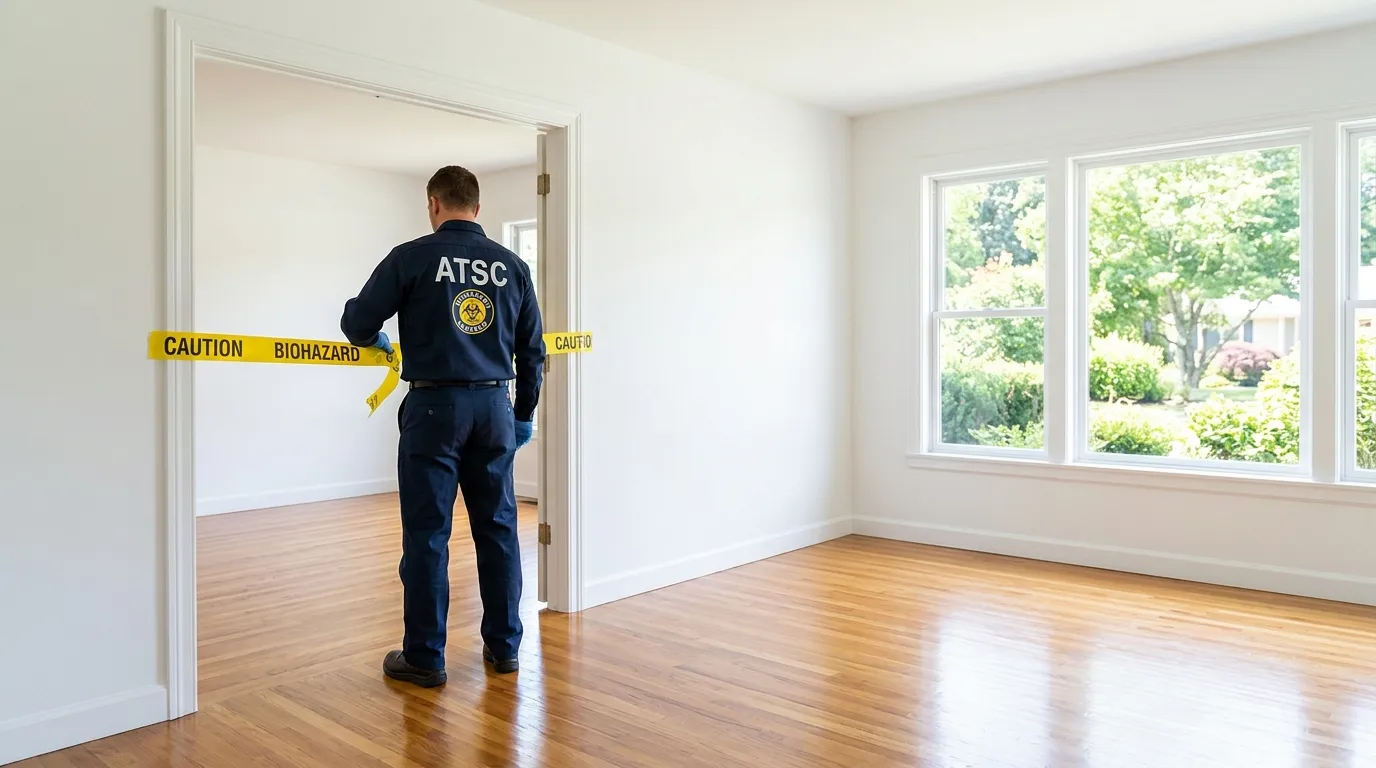 Certified biohazard cleanup crew performing Trauma Scene Cleanup in Morrell Park